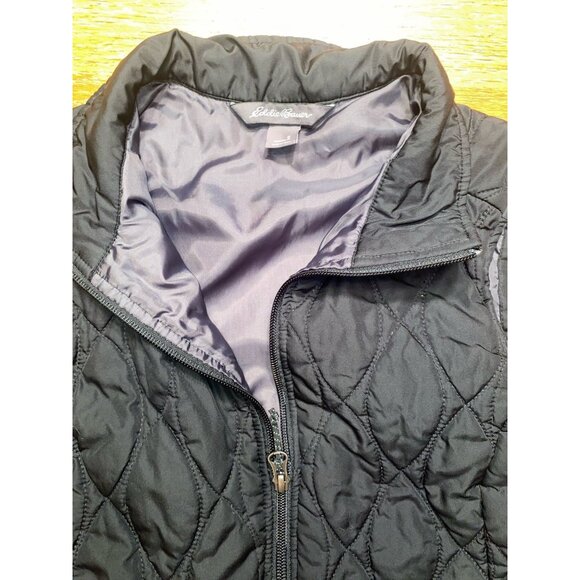 Eddie Bauer Womens Quilted Sleeveless Vest With Zipper Closure & Stand Collar - Picture 5 of 6